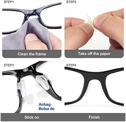 Nove zračne vrećice, leptir, 12 pari ljepilo za naočale za naočale, jastučići za nos u obliku zračnog komore Atklizni nosni jastučići za naočale za naočale naočale