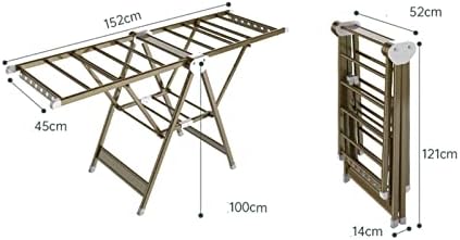 Sklopivi stalak za sušenje veša stalak za sušenje aluminijumske legure štap za odeću, sklopivi podni stalak za sušenje, sklopivi stalak