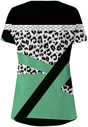 Ženski vrhovi ležerno ljeto 2023 bluza s kratkim rukavima Patchwork geometrijske grafičke majice trendi labavi tuniki