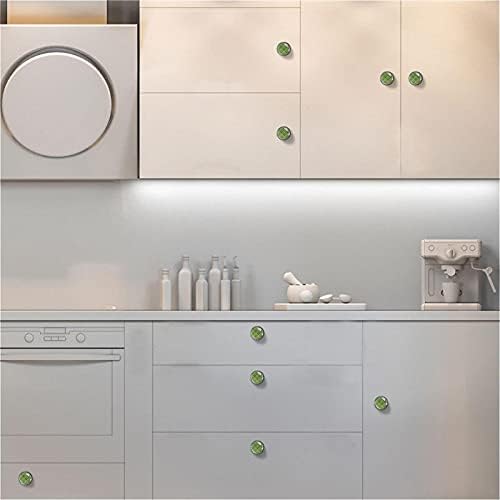 12 komada Tartan višebojni uzorak stakleni gumbi za Komode, 1,37 x 1,10 u okruglom kuhinjskom ormariću za dječiju sobu za rasadnike kućne kancelarije