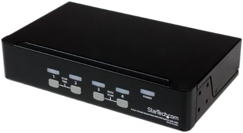StarTech.com 4-Port KVM prekidač OSD-1U Rackmostive KVM prekidač - USB i PS/2 - 1920 x 1440 - 1U