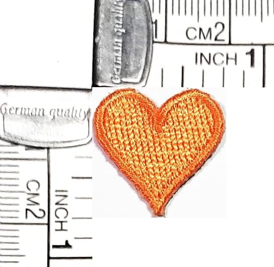 Kleenplus Mini narandžasto srce modni Patch srca naljepnica za naljepnice zanatske zakrpe DIY aplikacija vezeni šije gvožđe na Patch amblemu Odjeća kostim dodatak za šivanje