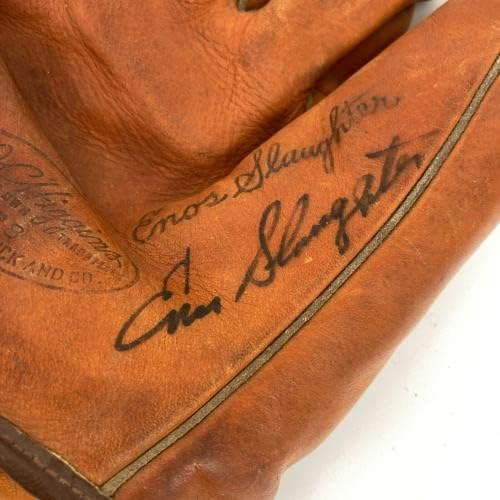 Enos Slaughter potpisan 1950's Rawlings igra model bejzbol rukavica JSA COA-Autographed MLB rukavice