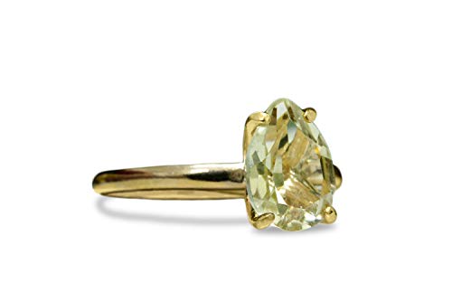 Anemone Jedinstveni dragulj nakit za žene - limunski kvarcni nakit u 14K zlatni bend - fini nakit za svaku priliku - besplatna maskana