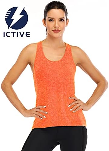 ICTIVE Womens Cross Backless workout Tops for Women Racerback Tank Tops Open Back Running Tank Tops Muscle Tank Yoga Shirts