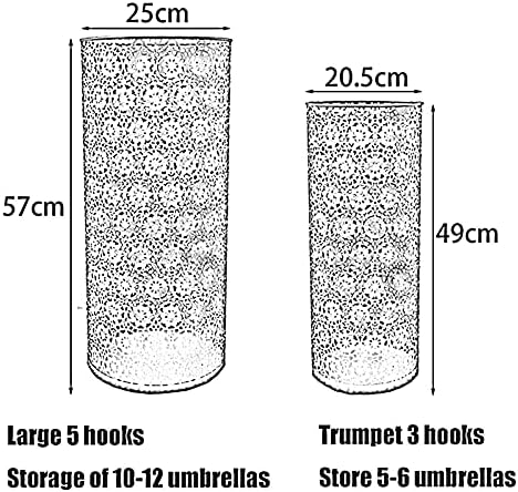 Omoons kišobran, kišobran štand Iron Art sa kukom Početna Hotel Hollowout kašika, vodootporan i nepropusan za šumovi, brzo odvikivanje vode / b / 25x57cm