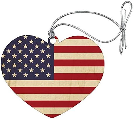 Sjedinjene Američke Države Američka američka zastava srce ljubav Drvo ukras za božićnu jelku