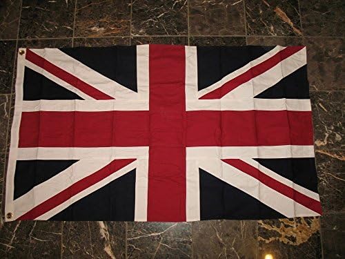 British Union Jack Zastava 3 Ft x 5 Ft pamuk i patch combo uk Velika Britanija Britansko carstvo