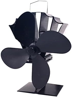 Uongfi Crni Kamin 4 Toplotni Pogon Peći Ventilator Log Drveni Plamenik Eco Friendly Quiet Fan Home Efikasna Distribucija Toplote Ventilator