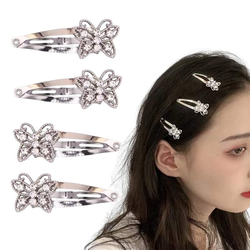Butterfly Clip Snap hair Clips za žene metalne vještačke štipaljke za kosu srebrne vjenčane Hair Accessories za mladenke Butterfly