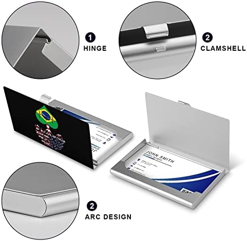 Brazil Američki root Heartbeat držač poslovne lične karte Silm Case profesionalni džep za Organizator metalnih kartica s imenom