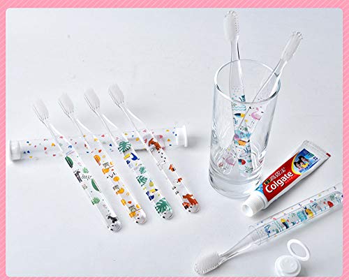10pcs set plastične ručke četkice za zube za zube meke vlakne četkice za zube za zube za zube za djecu putuju četkica za zube