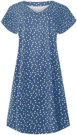 Spring V CAP CAP SLIEVE Srednja duljina haljina Petite Dot Print haljine haljine za radnu haljinu