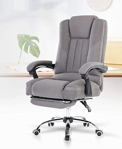 Kreativna jednostavnost Udobna podesiva executive stolica, površinska površina tkanina Komforna zakretna stolica za okretni stolica za kancelarije Sala za spavaću sobu zaklonjevanje kancelarijske fotelje, LSXysp, siva, 49494