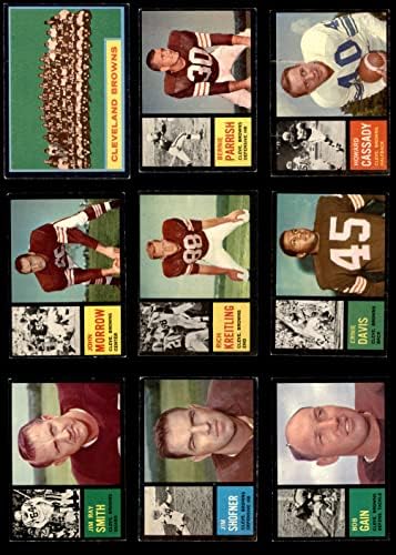 1962 TOPPS Cleveland Browns Team set sa Jim Brown Browns-FB VG / EX + Browns-FB