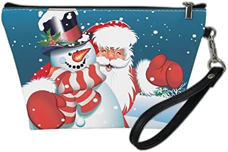 Uouououourmeti božićna torba za šminku za žene Mala kozmetička torba za torbicu sa patentnim zatvaračem Slatka torbica Santa Claus