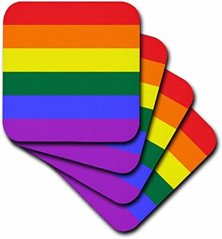 3Droza CST_37605_1 Rainbow zastava gay lezbijski ikona ponosa Meka podmornici, set od 4