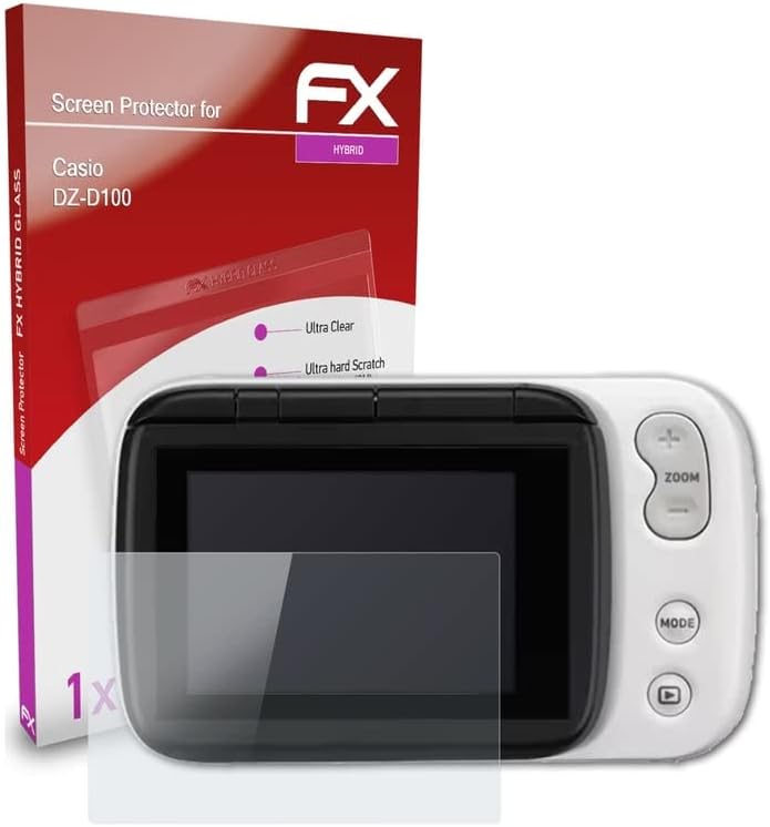 Atfolix plastični stakleni zaštitni film Kompatibilan sa Casio DZ-D100 zaštitnikom, 9h hibridnog stakla FX zaštitni ekran plastike