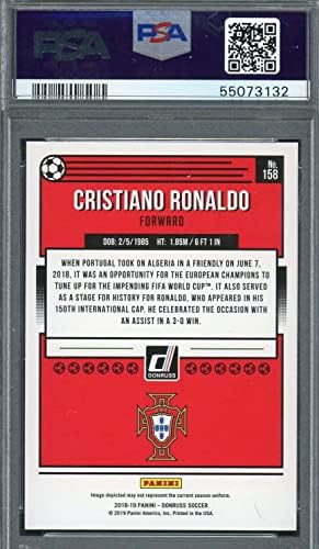 Cristiano Ronaldo 2018 Panini Donruss noccer Card 158 Ocjenjina PSA 10