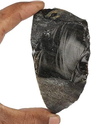 Gemhub Prirodni rock Grupni crni Obsidian 1067.35 CT Prirodni dragulj Crni obsidian labavi dragulj za nakit