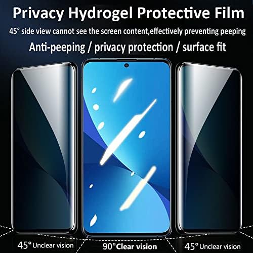 Hidrogel film Zaštita ekrana za privatnost kompatibilan sa Xiaomi 12 / Xiaomi 12x 5G [Anti-Spy] visoko osjetljivom mekom zaštitnom