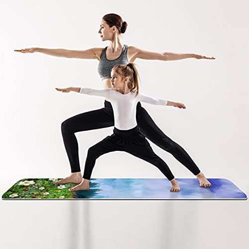 Debela neklizajuća Vježba & amp; fitnes 1/4 prostirka za jogu sa printom za farbanje u proljeće za Yoga Pilates & amp; Vježba fitnesa