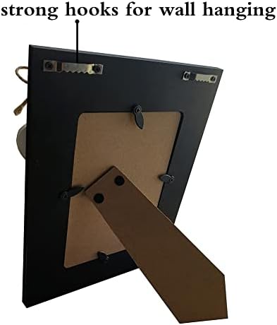 Crni drveni okvir za slike 4x6 za ljubav drži ručno rađeni pletiv za vicke za vertikalno vertikalno srce za porodični par dečko-stol-stol