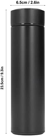 Boca od nehrđajućeg čelika AQUR2020, 500ml vodonepropusna izolirana boca za vodu za uredski bicikl bez temperature crne boje