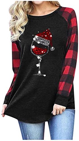 Jesen odjeća za žene 2022 Božićna ženska dukserica Crewneck labav pulover vrhove grafike dugih rukava udobna majica