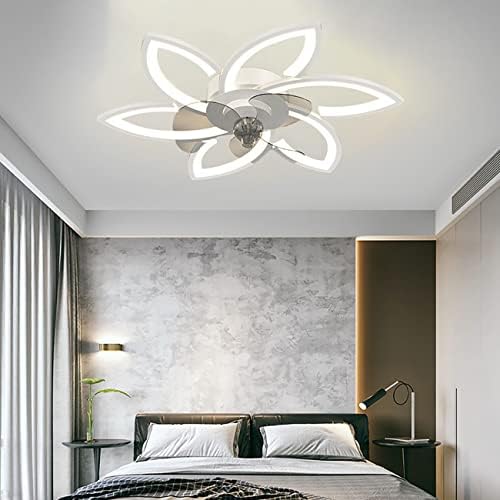 FEHUN ventilatori sa plaflim svjetalima Reverzibilni tihi ventilator sa daljinskim upravljačem LED zatamnjeva svjetla sa tajmerom 66W za spavaću sobu dnevni boravak Osvjetljenje / bijelo