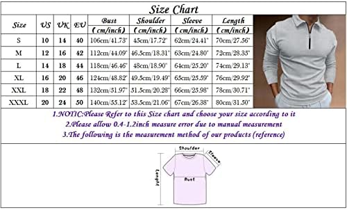 Muški zip up polo majice modni dugi rukav na vrhu majica Soild Color Okreni navratnik casual bluza jesen zima 2022
