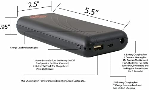 Milwaukee koža i nexgen toplotna baterija C74 Univerzalni baterijski paket za dukseve - jedna veličina