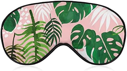 Ružičasta palma lišće smiješno spavanje maska ​​za oči meko zalebote za oči podesive noćne sjenila za muškarce za muškarce