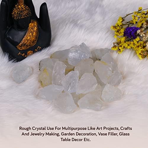 Fashionzaadi Rose Kvarc Crystal - Meditacijski kristali - Kvarcna kristalna piramida - 1/2 lb kvarcni kristal - dragi kamenje i kristali - grubo kamenje