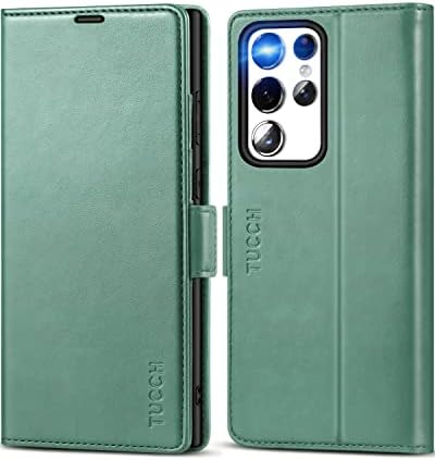 TUCCH case Wallet za Galaxy S23 Ultra, Pu kožno magnetno postolje [RFID Blocking] Slot za kartice Folio Flip Cover sa [TPU mekom kućištem
