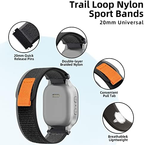 Owey 3Pack Trail Loop trake kompatibilni sa Gizmo Watch / Gabb Watch 3/2/1 / SyncUp Kids Watch, Sportski najlonski Weave Watch Remen