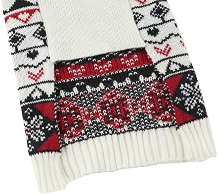 Bijeli crveni ružni vintage pletena letena za odmor praznična božićna džemper za pse srednje m veličine dužine leđa 14