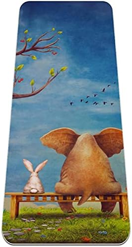 Siebzeh Back of Elephant and Rabbit Premium Thick Yoga Mat Eco Friendly Rubber Health & amp; fitnes Non Slip Mat za sve vrste vježbe joge i pilatesa