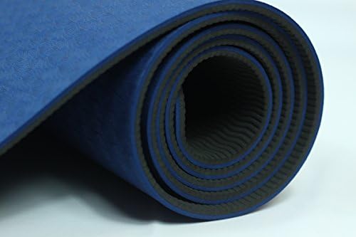 DHARMAT TPE yoga MAT - eco riendly yoga mat dvostruki sloj 6 mm 72 X 24 protiv klizanja, lagan i jednostavan za nošenje, bez lateksa i PVC-a