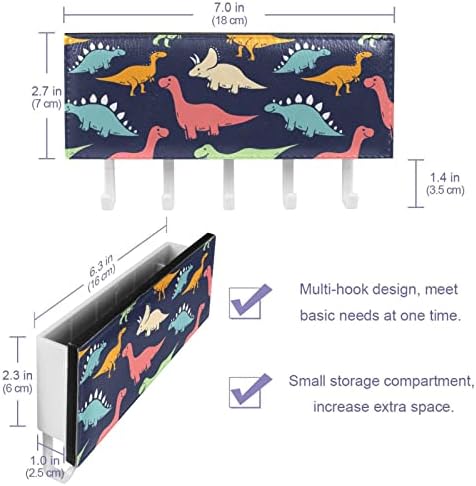 Obojene sve vrste dinosaura organizatora uzorka sa 5 kuka zidne kupaonice kuhinja stalak za policu multifunkcionalna polica za pohranu