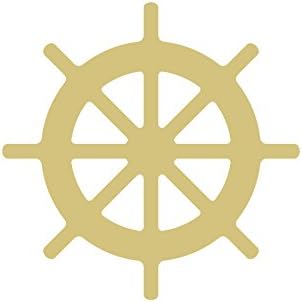 Izrez na brodskom kotaču nedovršena drvena Nautička čamca za okeanska vrata vješalica MDF oblika platna stil 1