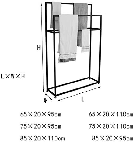 HBBY stalak za ručnik 2 razine ručnika koji stoji za podlozi za kupatilo, metalni ručnik stalak samostalno, čvrst i otporan na hrđu