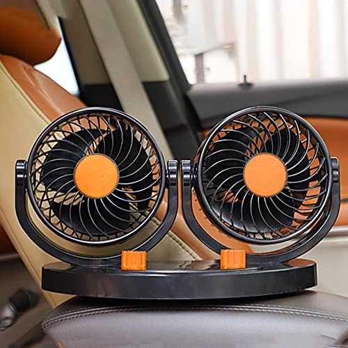 Kumprohu USB ventilator automobila - Automatski hlađenje ventilator 2 brzina jak vjetar - 360 stupnjeva rotacija prenosiva ventilator vozila, montiran USB ventilator za nadzornu ploču SUV RV kamion
