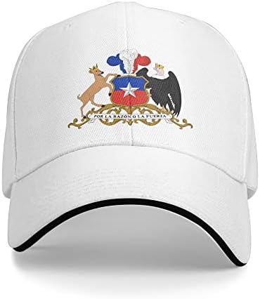 Grb čile sportski kapa za kapu Podesivi modni šešir za muškarce žene crne