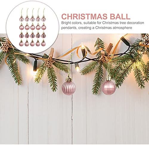 VALICLUD vanjski dekor 24kom božićno drvo Shatterproof Božić Baubles Tree ukrasi šampanjac viseće kugle za zimski odmor Festivali