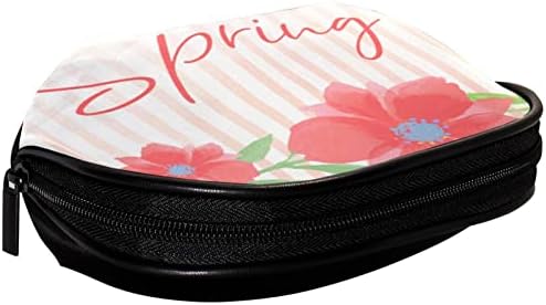 Viseća toaletska torba, prijenosni organizator šminke, kozmetički držač za set četkica, zdravo proljetni cvijet napušta cvjetnu prugu
