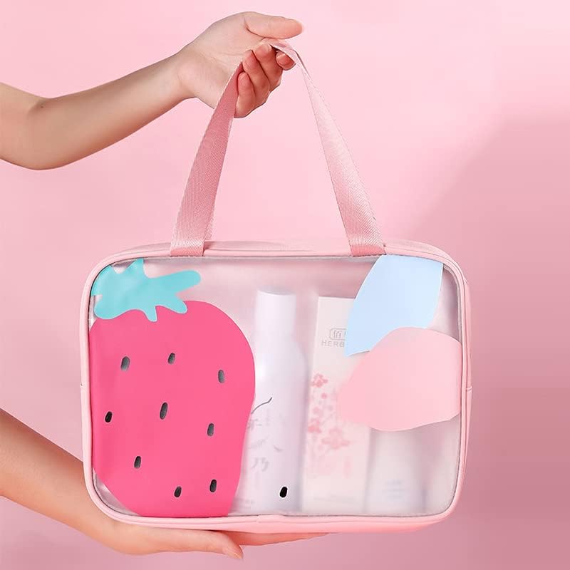 Aokqya Clear toaletne torbe vodootporna torbica za šminkanje Washbag PVC PU kozmetička putna torba za ženske muškarce i djecu sa patentnim