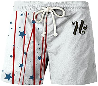 Bmisegm kratke hlače za vježbanje za muškarce muške Ležerne i ljetne Ležerne kratke hlače Dan nezavisnosti Sportska modna ploča s