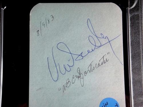 Vin Scully PSA / DNA certificirani potpisani album Page Autograph bejzbol hof la Dodgers - autogramenih bejzbola