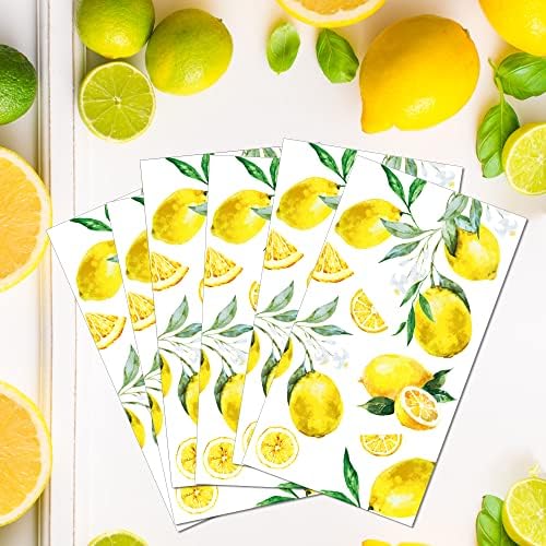 40pcs limunske salvete za ljetne havajske zabave zalihe akvarel limun voće tematski ručak dugi papir salvete za jednokratnu upotrebu